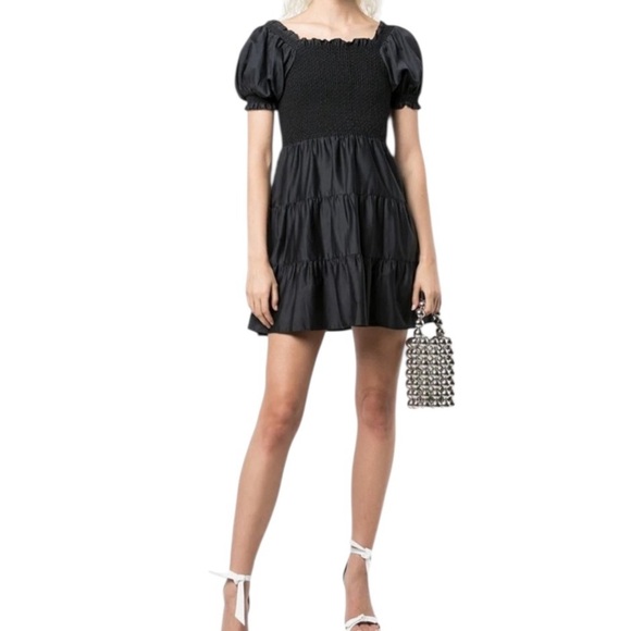 Alice + Olivia Elizabeth Bow Back Mini Dress - Picture 1 of 11